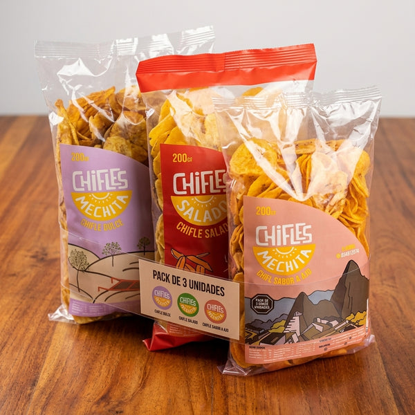 3 chifles de sabores de 200 gr